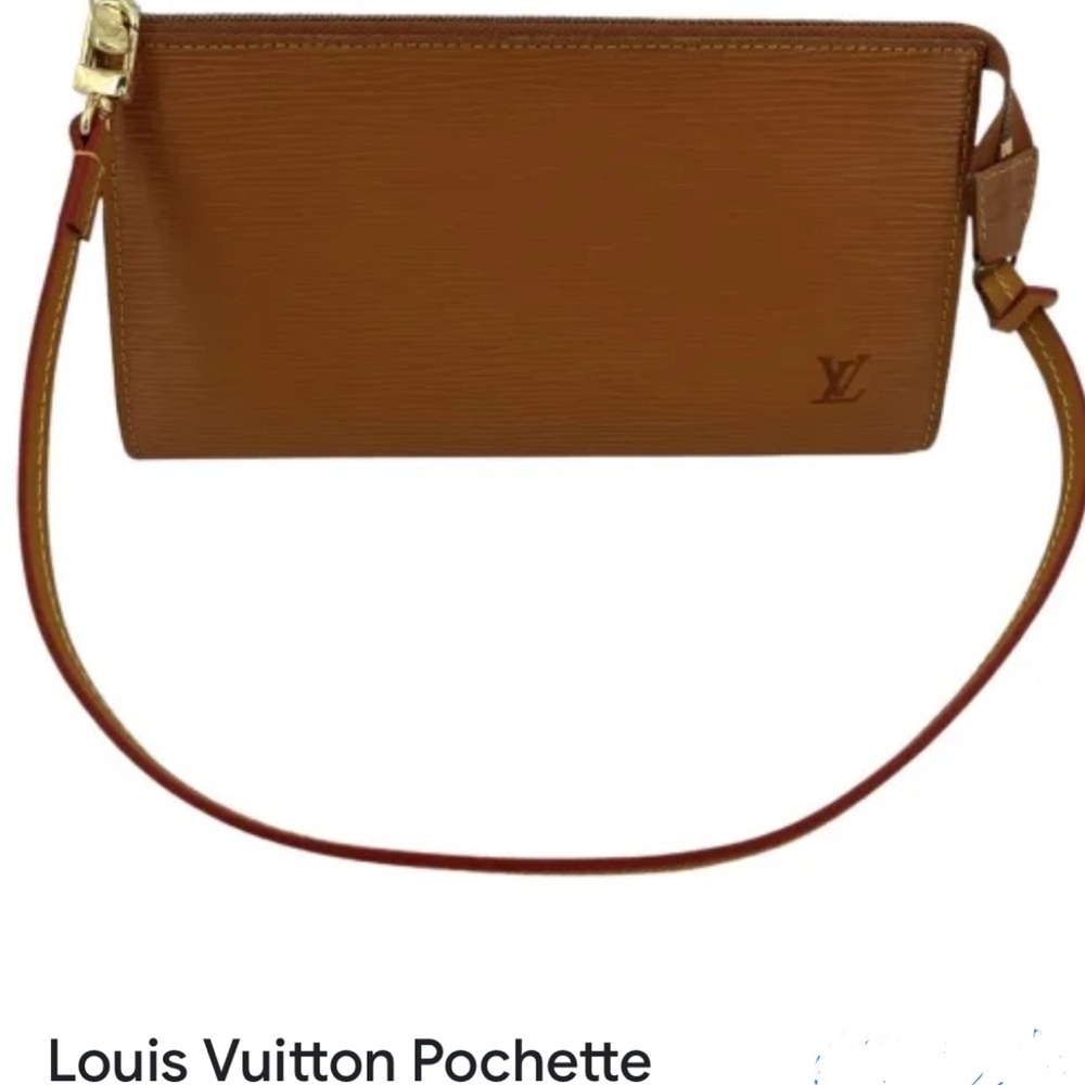 Vintage Louis Vuitton cognacs Pouchette wristlet.